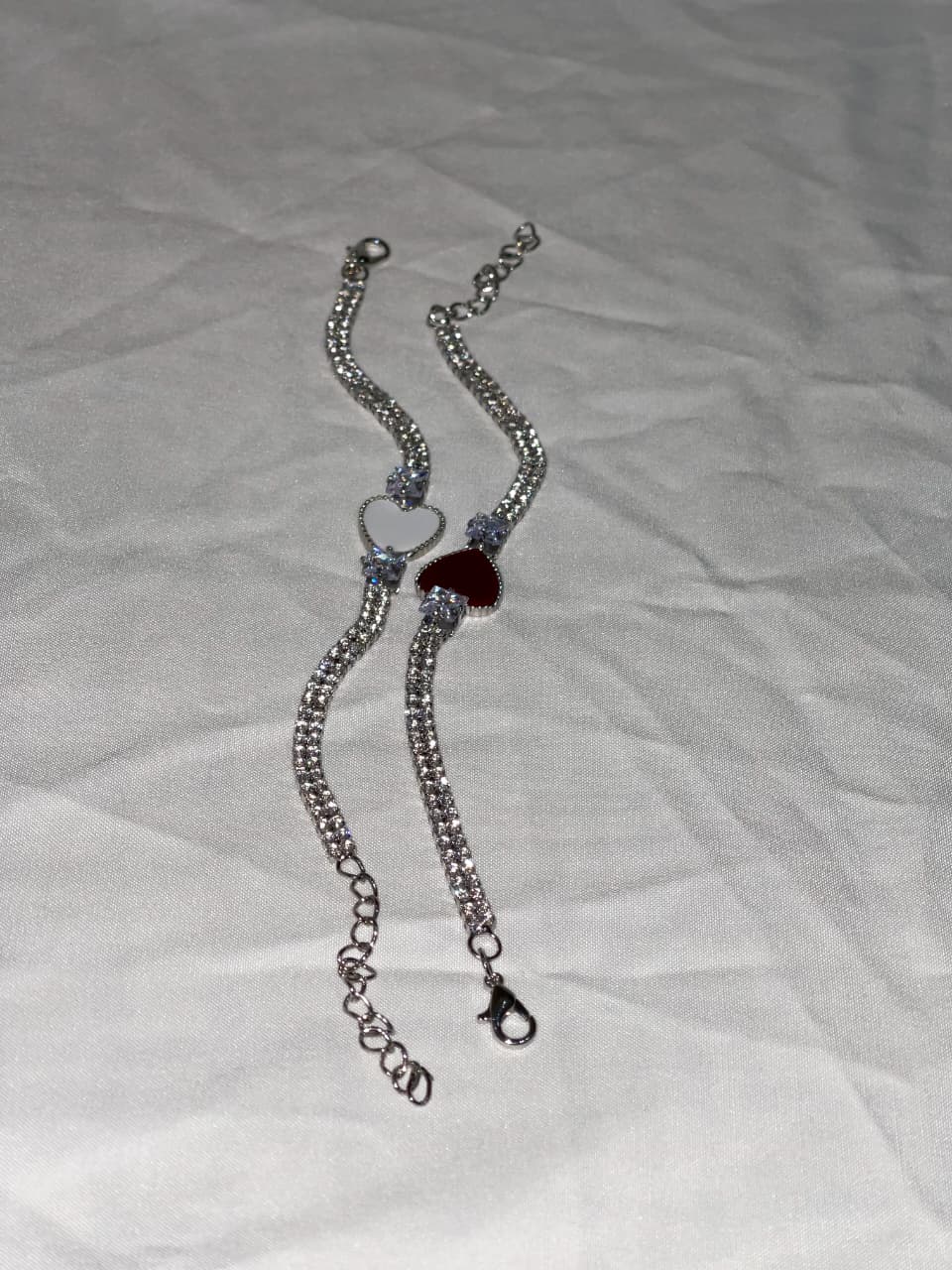 Double Heart Crystal Bracelet