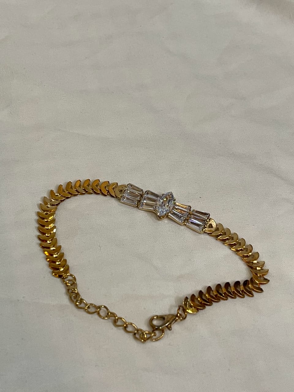 Gold Crystal Link Bracelet