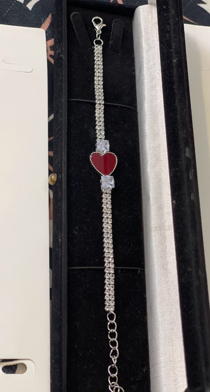 Double Heart Crystal Bracelet