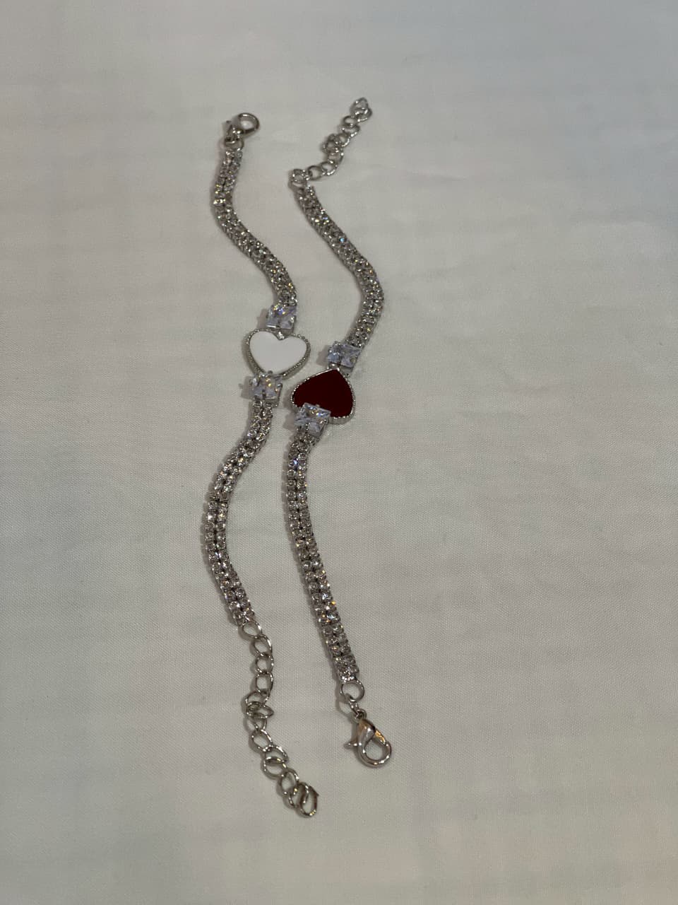 Double Heart Crystal Bracelet