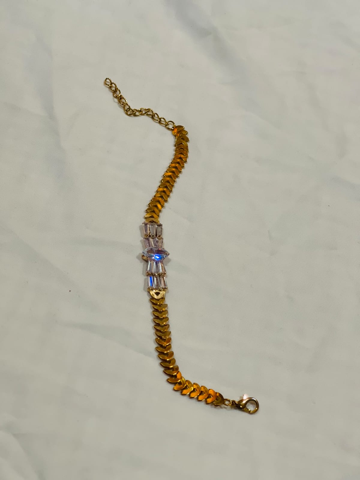 Gold Crystal Link Bracelet