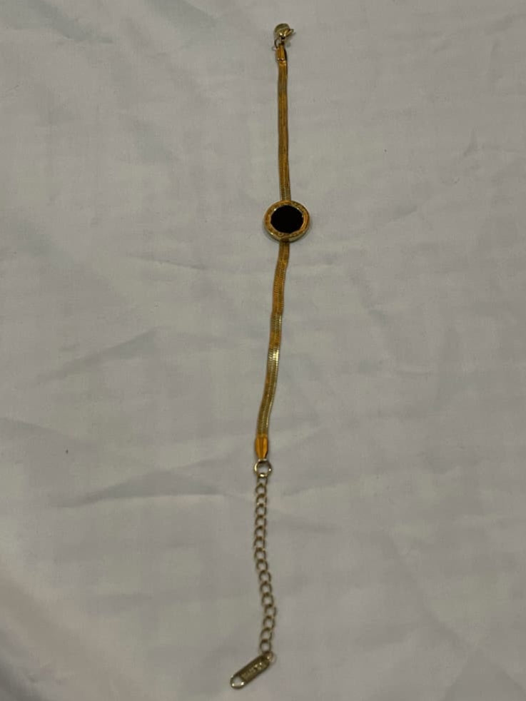 Black Enamel Circle Bracelet