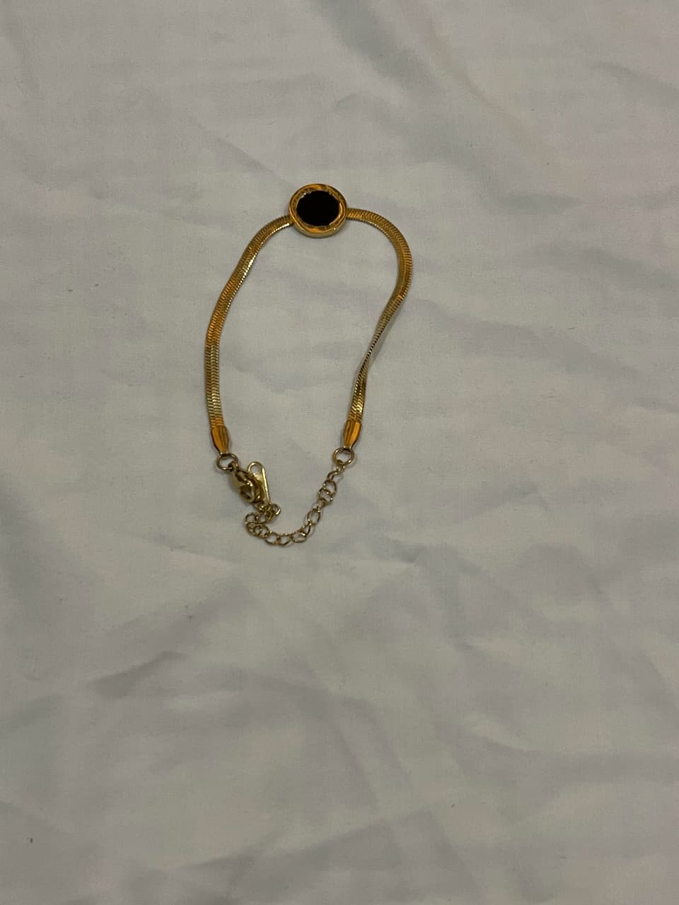 Black Enamel Circle Bracelet