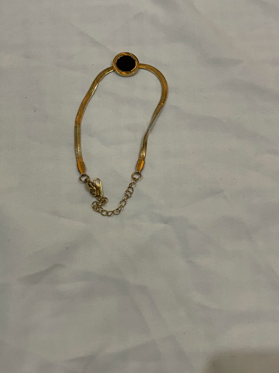Black Enamel Circle Bracelet