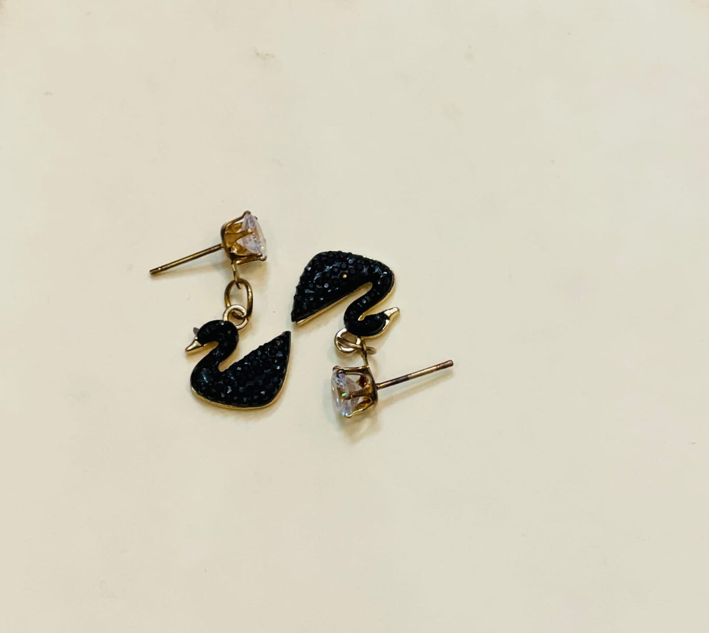 Black Swan Charm Earrings