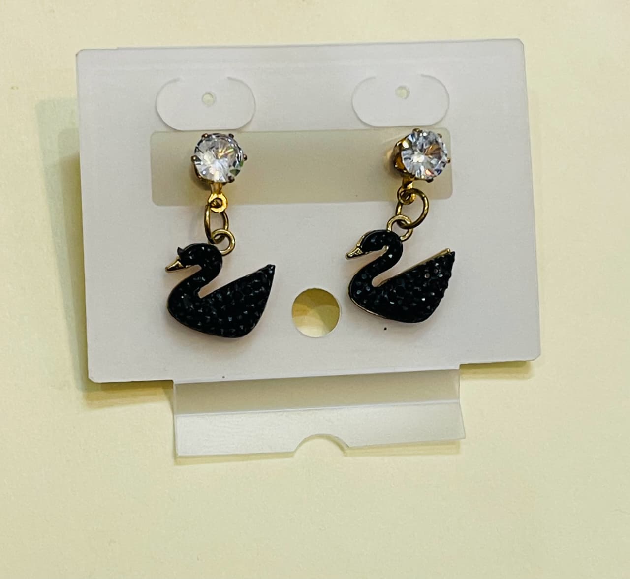 Black Swan Charm Earrings
