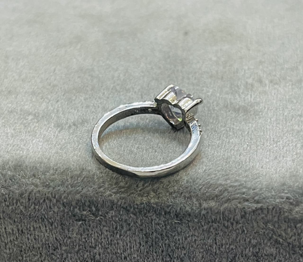 Heart-Cut Crystal Ring