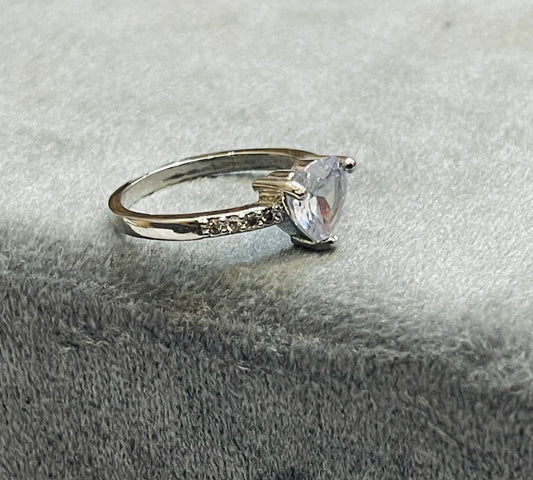 Heart-Cut Crystal Ring